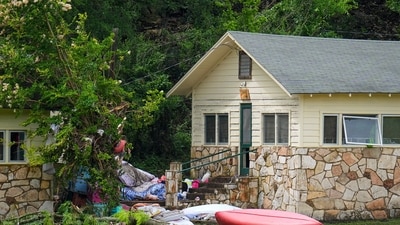 Flash floods swept through Camp Mystic in Hunt, Texas, where 750 girls were attending summer camp. (AP Photo/Julio Cortez) (AP) Flash floods swept through Camp Mystic in Hunt, Texas, where 750 girls were attending summer camp. (AP Photo/Julio Cortez) (AP)