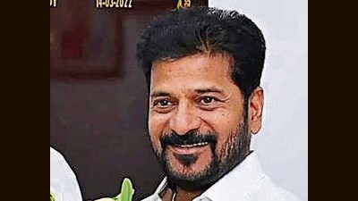 Gutha Sukender Reddy, Chairman Telangana legislative council welcomes state Chief Minister Revanth Reddy before addressing the council meeting at state Legislative Assembly, in Hyderabad on Saturday. State Congress President Bomma Mahesh Kumar Goud and party council members also present. (Mohammed Aleemuddin) Gutha Sukender Reddy, Chairman Telangana legislative council welcomes state Chief Minister Revanth Reddy before addressing the council meeting at state Legislative Assembly, in Hyderabad on Saturday. State Congress President Bomma Mahesh Kumar Goud and party council members also present. (Mohammed Aleemuddin)