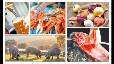 Longer summers are affecting the European hops that give beer its distinct flavour. Warming ocean waters have altered, and then led to the deaths of, billions of snow crabs in the Bering Sea. Onions are gaining pungency in drought conditions. A shortage of acorns amid heatwaves and droughts is affecting the prized Ibérico ham in Spain. (Adobestock) Longer summers are affecting the European hops that give beer its distinct flavour. Warming ocean waters have altered, and then led to the deaths of, billions of snow crabs in the Bering Sea. Onions are gaining pungency in drought conditions. A shortage of acorns amid heatwaves and droughts is affecting the prized Ibérico ham in Spain. (Adobestock)