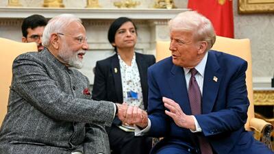 New Delhi and Washington have been attempting to thrash out a trade deal since Trump’s February 13 summit with Prime Minister Narendra Modi, where both leaders agreed to more than double bilateral trade to $500 billion by 2030. (AFP) New Delhi and Washington have been attempting to thrash out a trade deal since Trump’s February 13 summit with Prime Minister Narendra Modi, where both leaders agreed to more than double bilateral trade to $500 billion by 2030. (AFP)