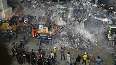 The incident happened shortly after 10 am (0500 GMT) in the impoverished Lyari neighbourhood of Karachi, which was once plagued by gang violence and considered one of the most dangerous areas in Pakistan. (AFP) The incident happened shortly after 10 am (0500 GMT) in the impoverished Lyari neighbourhood of Karachi, which was once plagued by gang violence and considered one of the most dangerous areas in Pakistan. (AFP)