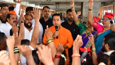 BJP's Nitesh Rane at a recent public interaction in Mumbai. (PTI File)