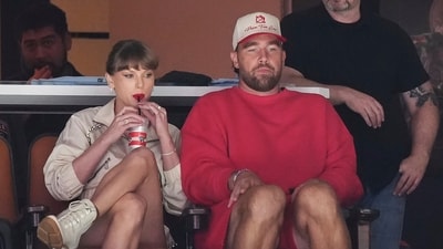 Taylor Swift recently reclaimed the masters to her first six albums, a significant milestone supported by her boyfriend, Travis Kelce. (Nathan Denette/The Canadian Press via AP) (AP) Taylor Swift recently reclaimed the masters to her first six albums, a significant milestone supported by her boyfriend, Travis Kelce. (Nathan Denette/The Canadian Press via AP) (AP)