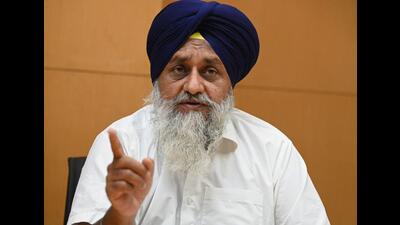Shiromani Akali Dal leader Sukhbir Singh Badal has been declared ‘tankhaiya’ (guilty of religious misconduct) by the panj pyare at Takht Sri Patna Sahib, one of Sikhism’s five supreme temporal seats of authority. (HT file photo)