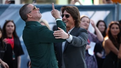 Brad Pitt (L) speaks with US actor Tom Cruise (R) upon arrival for the European Premier of F1 The Movie (AFP) Brad Pitt (L) speaks with US actor Tom Cruise (R) upon arrival for the European Premier of F1 The Movie (AFP)