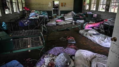 "So far, we've evacuated over 850 uninjured people, eight injured people and have recovered 27 deceased fatalities at this time. Of these 27, 18 are adults, nine are children," said Kerr Country Sheriff Larry Leitha on July 5. (Photo by RONALDO SCHEMIDT / AFP) (AFP) "So far, we've evacuated over 850 uninjured people, eight injured people and have recovered 27 deceased fatalities at this time. Of these 27, 18 are adults, nine are children," said Kerr Country Sheriff Larry Leitha on July 5. (Photo by RONALDO SCHEMIDT / AFP) (AFP)