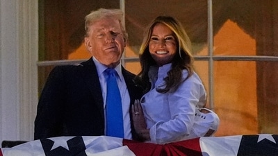 Trump and Melania watch fireworks from the Truman Balcony of the White House Friday, July 4, 2025, in Washington. (AP Photo/Julia Demaree Nikhinson) (AP) Trump and Melania watch fireworks from the Truman Balcony of the White House Friday, July 4, 2025, in Washington. (AP Photo/Julia Demaree Nikhinson) (AP)