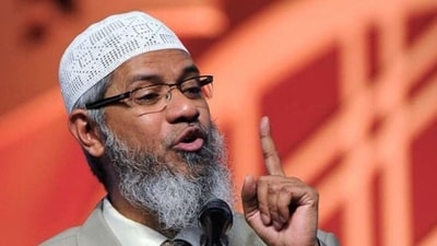 Radical fugitive preacher Zakir Naik. (File)