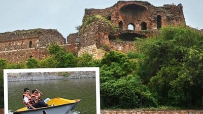 Boating has returned to Purana Qila (Old Fort) after almost a decade, and will officially reopen for public in September this year. (Photos: Sanchit Khanna/HT) Boating has returned to Purana Qila (Old Fort) after almost a decade, and will officially reopen for public in September this year. (Photos: Sanchit Khanna/HT)