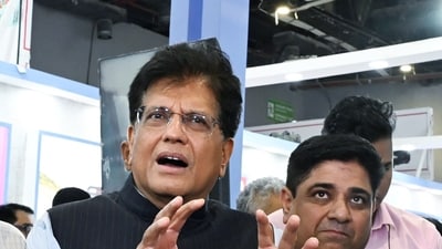 Union Minister of Commerce and Industry Piyush Goyal speaks at the inauguration of the 16th Toy Biz International B2B Exhibition. (Jitender Gupta/ANI) Union Minister of Commerce and Industry Piyush Goyal speaks at the inauguration of the 16th Toy Biz International B2B Exhibition. (Jitender Gupta/ANI)