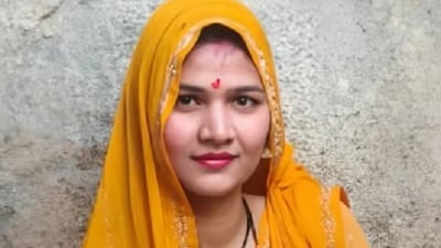 Gwalior woman Pooja Jatav, who plotted to kill first husband. (Live Hindustan) Gwalior woman Pooja Jatav, who plotted to kill first husband. (Live Hindustan)
