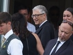 Bill Gates leaves the St. Regis Hotel, on the second day of the wedding festivities of Amazon founder Jeff Bezos