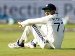 India's Shubman Gill looks on