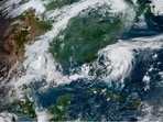 Tropical Storm Chantal has weakened to a depression but is still causing flash flooding risks in North Carolina. (NOAA via AP)