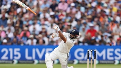 With the inaugural Neeraj Chopra Classic taking place just a few hours later back home, Rishabh Pant was back up to his old tricks. A quickfire 65 showed all his eccentricities and shot-making, adding impetus to the Indian innings — including twice that he launched his bat miles. (@BCCI X) With the inaugural Neeraj Chopra Classic taking place just a few hours later back home, Rishabh Pant was back up to his old tricks. A quickfire 65 showed all his eccentricities and shot-making, adding impetus to the Indian innings — including twice that he launched his bat miles. (@BCCI X)
