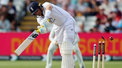 KL Rahul wasn't the only one to have his stumps splintered by some extreme pace bowling. Akash Deep left Joe Root's wickets in a mess with some fine crafty fast-bowling. England's lead batter has failed to have an influence on the series thus far. (AP) KL Rahul wasn't the only one to have his stumps splintered by some extreme pace bowling. Akash Deep left Joe Root's wickets in a mess with some fine crafty fast-bowling. England's lead batter has failed to have an influence on the series thus far. (AP)
