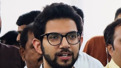 Shiv Sena (UBT) leader Aaditya Thackeray addresses the media in Mumbai. (PTI file) Shiv Sena (UBT) leader Aaditya Thackeray addresses the media in Mumbai. (PTI file)