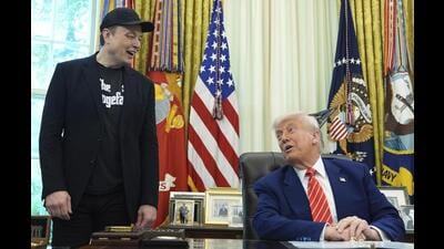 President Donald Trump speaks during a news conference with Elon Musk in the Oval Office of the White House, on May 30, 2025, in Washington. (AP) President Donald Trump speaks during a news conference with Elon Musk in the Oval Office of the White House, on May 30, 2025, in Washington. (AP)
