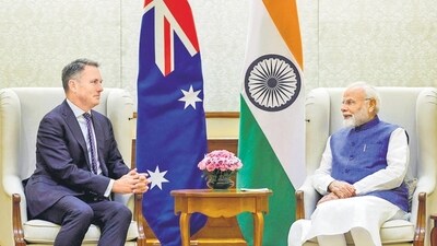 Prime Minister Narendra Modi and Australian deputy prime minister Richard Marles met in Delhi on Wednesday. ani (ANI) Prime Minister Narendra Modi and Australian deputy prime minister Richard Marles met in Delhi on Wednesday. ani (ANI)