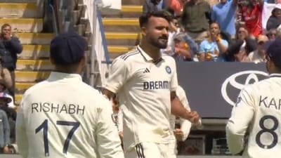 Akash Deep gave Indian an early breakthrough after rain delayed the start of Day 5 in the second Test (X) Akash Deep gave Indian an early breakthrough after rain delayed the start of Day 5 in the second Test (X)