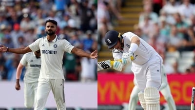 Akash Deep dismissed Joe root for six runs in second innings in Birmingham Akash Deep dismissed Joe root for six runs in second innings in Birmingham