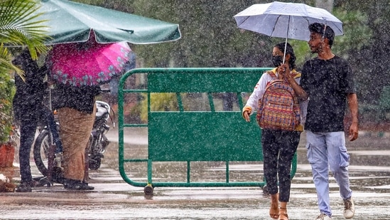 India weather roundup: Red alert in Himachal, Punjab; Mumbai, Pune, Bengaluru brace for heavy rain. (PTI)