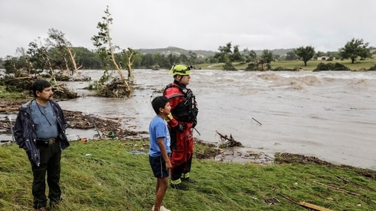 At least 27 campers from Camp Mystic, an all-girls summer camp along the Guadalupe River in Kerr County, remain unaccounted for.(AP Photo)