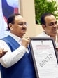 CM Rekha Gupta and BJP national president JP Nadda distribute an appointment letter to a candidate for hospital nursing staff on Sunday. (Arvind Yadav/ Hindustan Times) CM Rekha Gupta and BJP national president JP Nadda distribute an appointment letter to a candidate for hospital nursing staff on Sunday. (Arvind Yadav/ Hindustan Times)