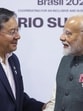 In this image via PMO on July 7, 2025, Prime Minister Narendra Modi with President of Bolivia Luis Arce Catacora during a meeting, in Brazil. (PMO/PTI) In this image via PMO on July 7, 2025, Prime Minister Narendra Modi with President of Bolivia Luis Arce Catacora during a meeting, in Brazil. (PMO/PTI)