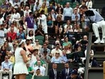 Russia's Anastasia Pavlyuchenkova talks to the umpire during her round of 16 match against Britain's Sonay Kartal