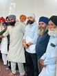 The affected farmers from six villages of Jalandhar, Phagwara and Kapurthala gathered at a gurdwara in Jalandhar’s Kukkad village to register protest against the state government’s land pooling scheme on Sunday. Congress legislators from Jalandhar Cantonment Pargat Singh and Shahkot MLA Hardev Singh Laddi Sherowalia also joined them. (HT Photo)