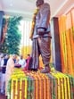 Yogi Adityanath pays tribute to Shyama Prasad Mukherjee on his birth anniversary, in Lucknow on Sunday. (Yogi Adityanath-X)