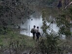 Members from Texas Game Wardens of the Law Enforcement Divison works following flash flooding, in Kerrville, Texas, U.S. July 6, 2025. REUTERS/Marco Bello
