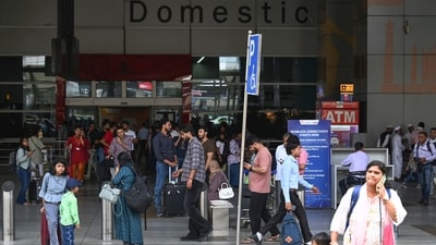 Delhi airport issued an advisory due to rains. (HT Photo) Delhi airport issued an advisory due to rains. (HT Photo)