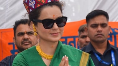 BJP MP Kangana Ranaut visited Mandi district on Sunday (PTI) BJP MP Kangana Ranaut visited Mandi district on Sunday (PTI)