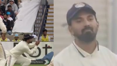 KL Rahul proved how Ravindra Jadeja was responsible behind the former putting down a sitter at slip (Screengrabs - JioHotstar) KL Rahul proved how Ravindra Jadeja was responsible behind the former putting down a sitter at slip (Screengrabs - JioHotstar)