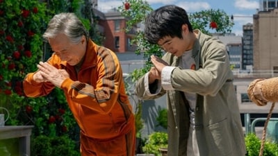 Jackie Chan and Ben Wang in a still from Karate Kid: Legends (X) Jackie Chan and Ben Wang in a still from Karate Kid: Legends (X)