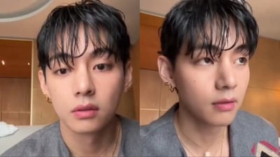 BTS' Kim Taehyung spoke briefly with fans on Weverse. BTS' Kim Taehyung spoke briefly with fans on Weverse.