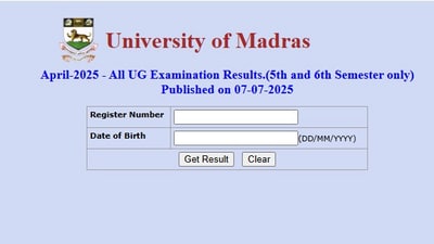 Madras University April UG 2025 Result have been declared at unom.ac.in. Candidates can check via direct link here. Madras University April UG 2025 Result have been declared at unom.ac.in. Candidates can check via direct link here.