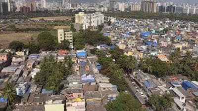Mumbai, India - June 9, 2016:Aerial view of Malvani slum at Malad in Mumbai, India, on Thursday, June 9, 2016. (Photo by Pratham Gokhale/ Hindustan Times) (Hindustan Times)