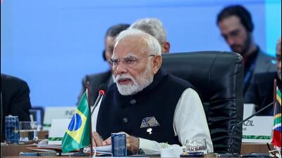 Prime Minister Narendra Modi during the 17th annual BRICS Summit in Brazil. (PMO)