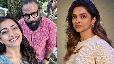 Rashmika Mandanna, Sandeep Reddy Vanga and Deepika Padukone Rashmika Mandanna, Sandeep Reddy Vanga and Deepika Padukone