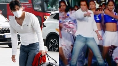 BTS Taehyung wore an outfit similar to that of Salman Khan in Tere Naam. BTS Taehyung wore an outfit similar to that of Salman Khan in Tere Naam.