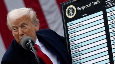FILE PHOTO: US President Donald Trump delivers remarks on tariffs in the Rose Garden at the White House in Washington. (REUTERS)
