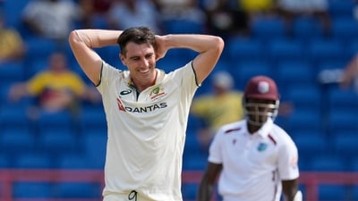 Australia captain Pat Cummins took a dig at the Edgbaston track for the second Test between India and England (AP) Australia captain Pat Cummins took a dig at the Edgbaston track for the second Test between India and England (AP)
