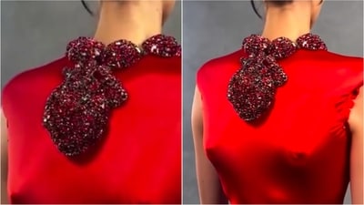 Daniel Roseberry's Schiaparelli Haute Couture show captivated audiences with its surreal designs, including a striking breathing heart necklace. (Instagram) Daniel Roseberry's Schiaparelli Haute Couture show captivated audiences with its surreal designs, including a striking breathing heart necklace. (Instagram)