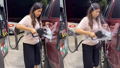 A Pakistani woman in Texas shared a video after petrol splashed on her at a gas station. (Instagram/soul.kashh) A Pakistani woman in Texas shared a video after petrol splashed on her at a gas station. (Instagram/soul.kashh)