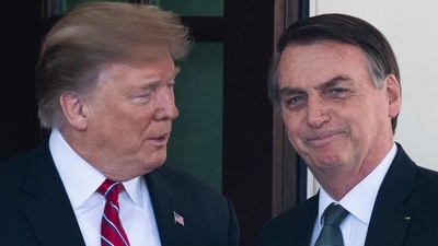 Brazilian ex President Jair Bolsonaro is US President Donald Trump's embattled right-wing ally. (AFP/File Image) Brazilian ex President Jair Bolsonaro is US President Donald Trump's embattled right-wing ally. (AFP/File Image)