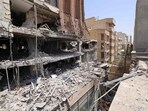 A destroyed residential building that was hit in an Israeli strike, in Tehran during the 12-day war