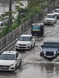 Vehicles and residents wade through waterlogged roads near Dholewal Chowk and BRS Nagar. (Gurpreet Singh/HT) Vehicles and residents wade through waterlogged roads near Dholewal Chowk and BRS Nagar. (Gurpreet Singh/HT)